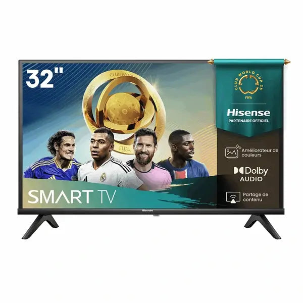 TV HISENSE LED - 32″ - CONNECTÉ - FHD - BT - WIFI - ETHERNET - COMPATIBLE - ALEXA - 32A4QS