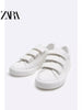 Importé - ZARA NEW - Chaussure Homme Sport baskets Fermeture Velcro - Blanc