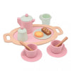 Dinette set en bois plateau accessoires petit dejeuner+3ans