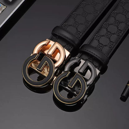 Importé - Ceinture Homme Décontractée A Boucle Automatique 100% En Cuir