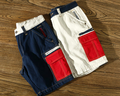 Importé - Short Culotte Homme Décontracté Multi-Poches Style Tendance