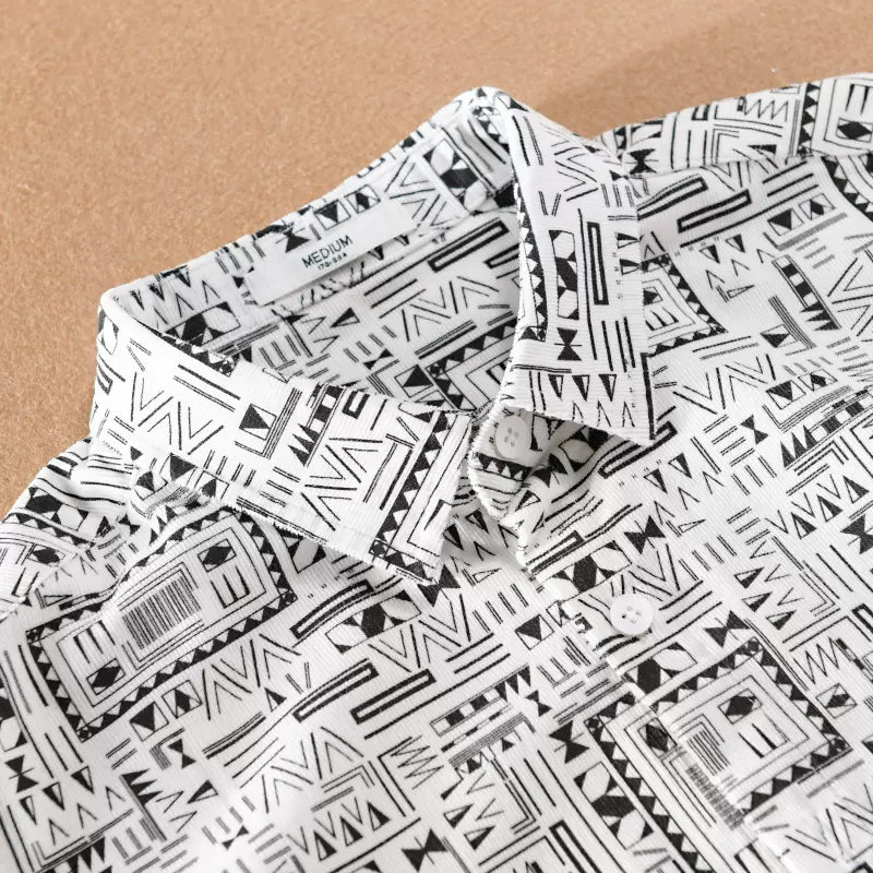 Importé - Chemise Homme Pur Coton Ethnique Manches Longues