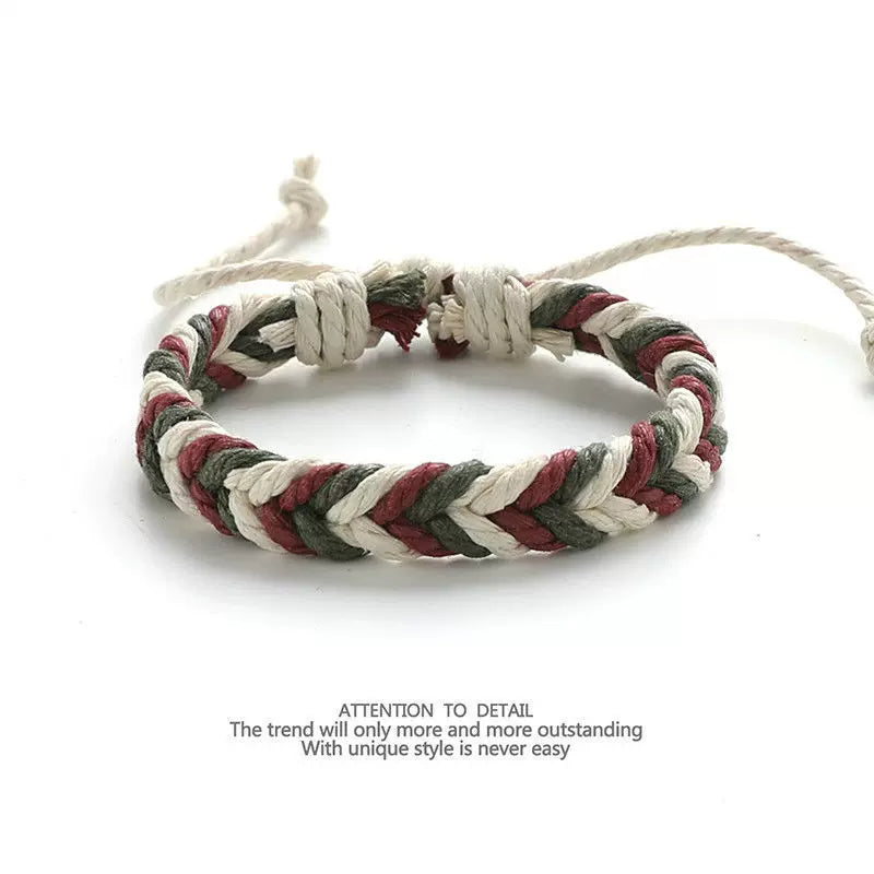 Importé - Bracelet Homme En Lin Tissées Et Nœuds Tendance