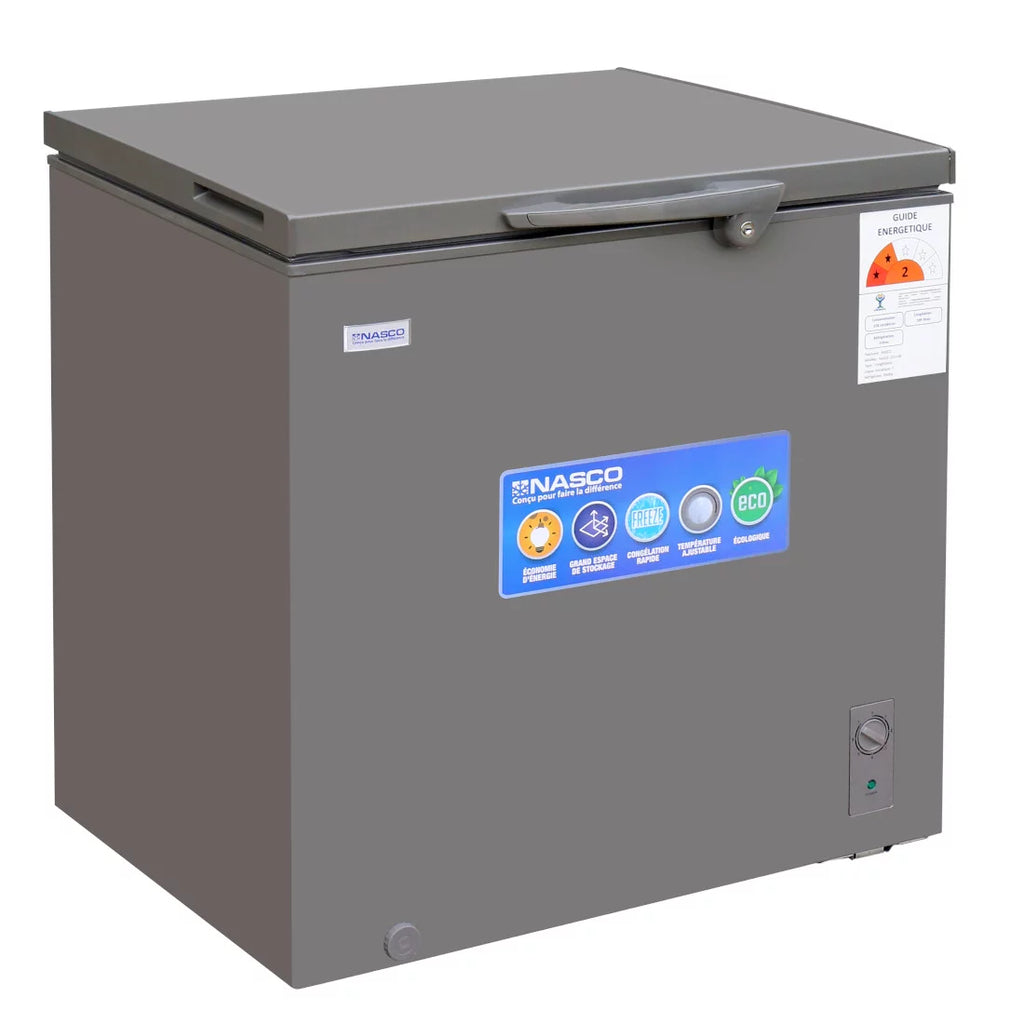 NASCO CONGELATEUR HORIZONTAL GRIS 199LT ECO - NASCF-250-LM