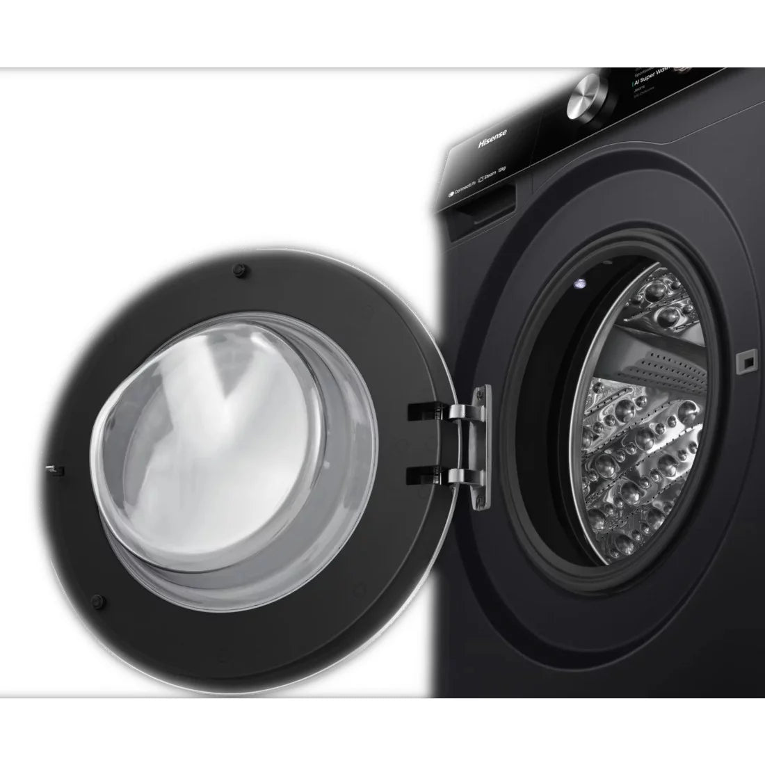 HISENSE MACHINE A LAVER 12KG FRONT LOAD PREMIUM BLACK - AI SUPER WASH -WF7S1247BB