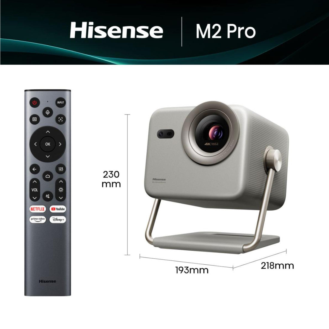 HISENSE PROJECTEUR LASER UP TO 200'' TRIPLE COLOR LASER LIGHT 4K UHD - M2 PRO