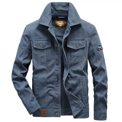 Importé - Jacket Pur Coton Jean Slim Homme Manches Longues