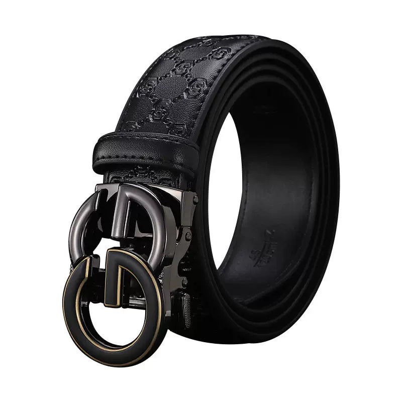 Importé - Ceinture Homme Décontractée A Boucle Automatique 100% En Cuir