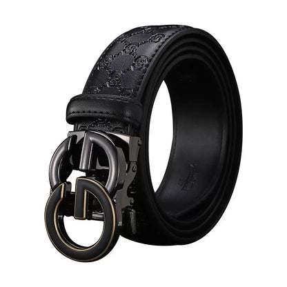 Importé - Ceinture Homme Décontractée A Boucle Automatique 100% En Cuir