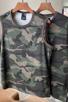 Importé - T-Shirt Camouflage Hommes Décontractés Manches Courtes