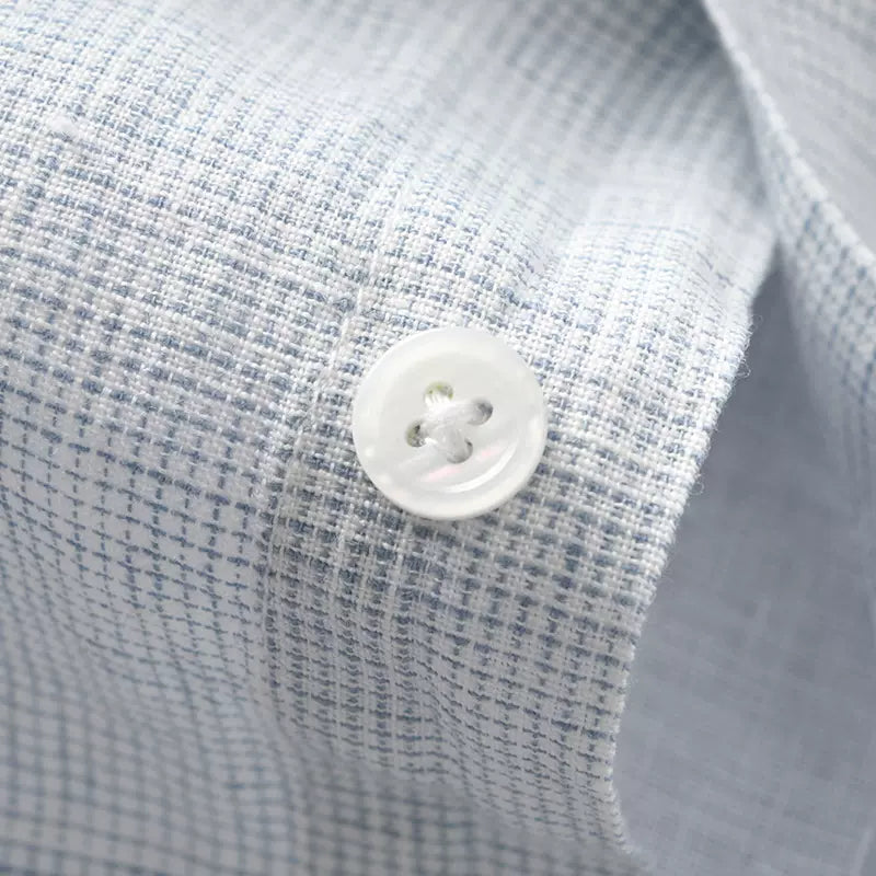 Importé - Chemise Homme Pur Lin Décontractée Manche Longue