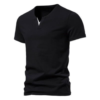 Importé - T-Shirt Hommes Décontractés Col V Manches Courtes