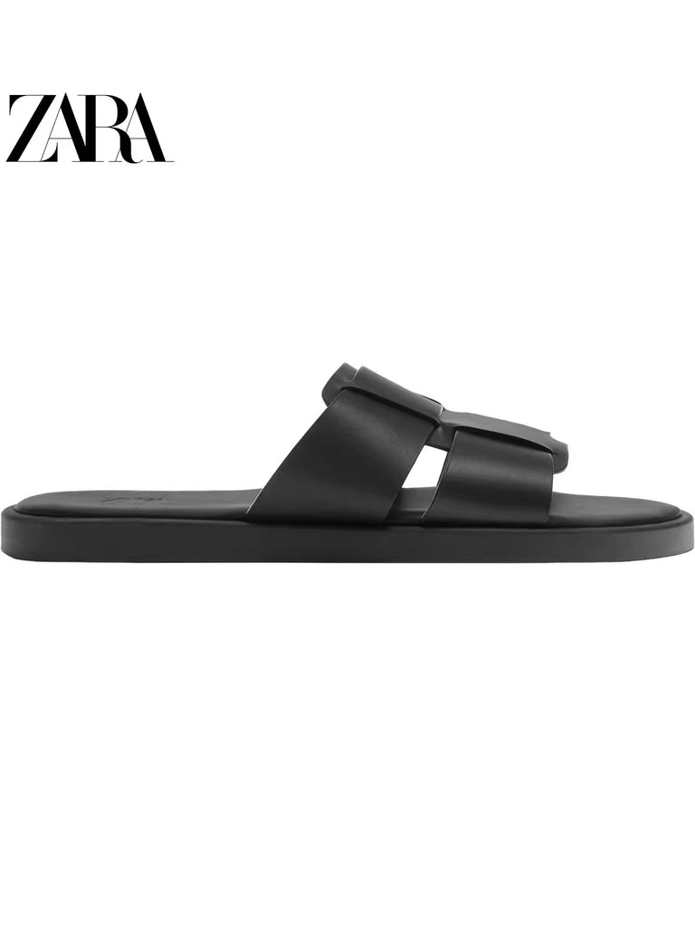 Importé - ZARA NEW - Sandales Homme Décontractées A Lanières - Noir