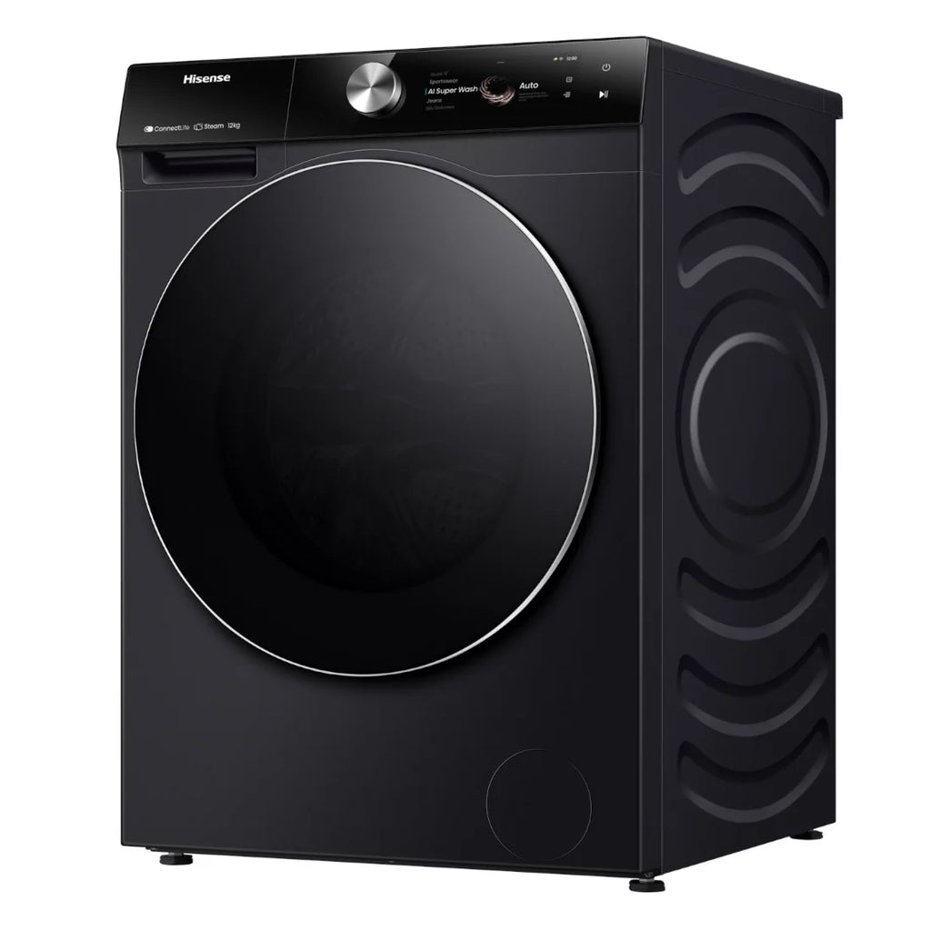 HISENSE MACHINE A LAVER 12KG FRONT LOAD PREMIUM BLACK - AI SUPER WASH -WF7S1247BB