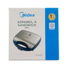 MIDEA APPAREIL A SANDWICH - GRILL INOX-CONTOUR NOIR - MC-JK2313I