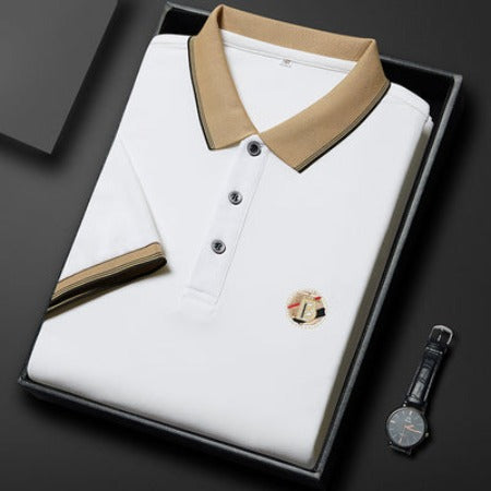 Importé -  T-Shirt Polo Homme Manches Courtes Décontracté En Coton