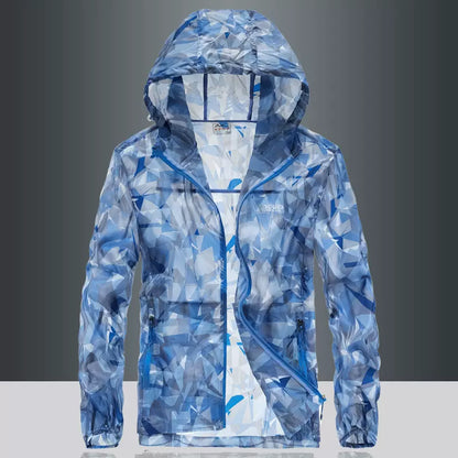 Importé - Pull Sport Homme Protection Solaire Ultra-Mince En Soie A Capuche