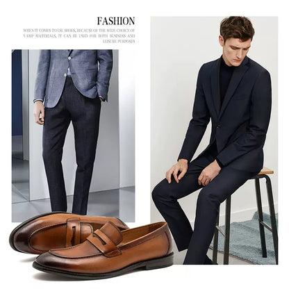 Importé - Chaussure Homme Moccasin Tendance Style Britannique En Cuir