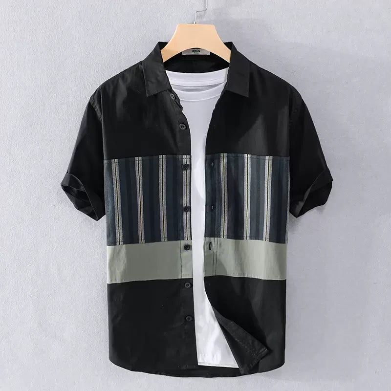 Importé - Chemise Homme Tendance À Manches Courtes 100% Coton