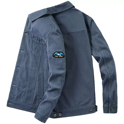 Importé - Jacket Pur Coton Jean Slim Homme Manches Longues