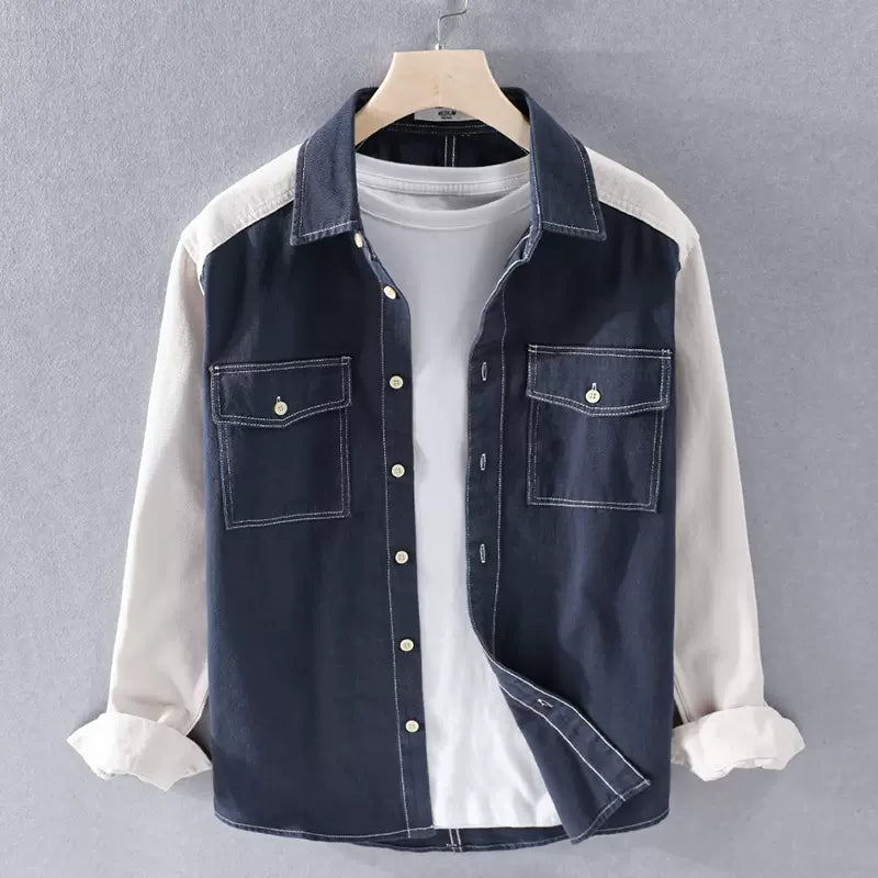 Importé - Chemise Homme Pur Coton Manches Longues Décontractée