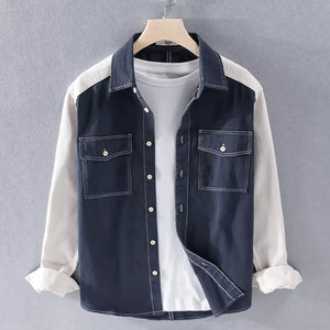 Importé - Chemise Homme Pur Coton Manches Longues Décontractée