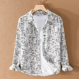 Importé - Chemise Homme Pur Coton Ethnique Manches Longues