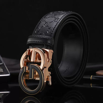 Importé - Ceinture Homme Décontractée A Boucle Automatique 100% En Cuir