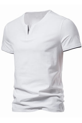Importé - T-Shirt Hommes Décontractés Col V Manches Courtes