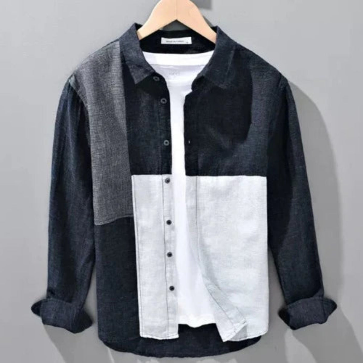 Importé - Chemise Homme Pur Lin Décontractée Manche Longue