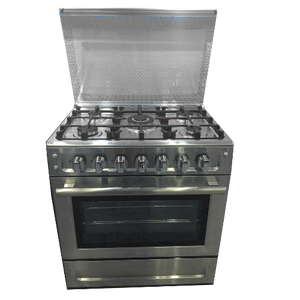 NASCO GAZINIÈRE 5 FEUX 80x60CM COUVERTURE VITREE - GCNAS-8060S/SM