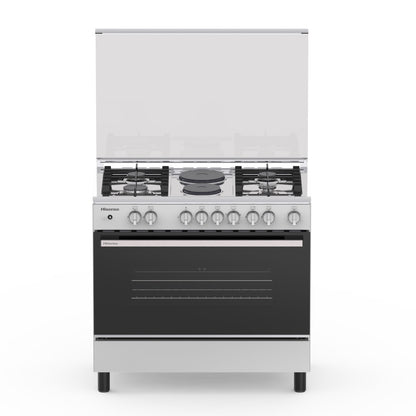 HISENSE GAZINIERE 4 FEUX ET 2 PLAQUES ELECTRIQUES - 90CM- HF942GEES
