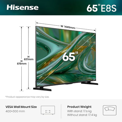 HISENSE CONNECTÉE 65'' VIDAA ULED HI-QLED MINI-LED 144Hz - 65E8S