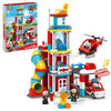 Bloc de construction-128pcs-caserne des pompiers electrique+3ans