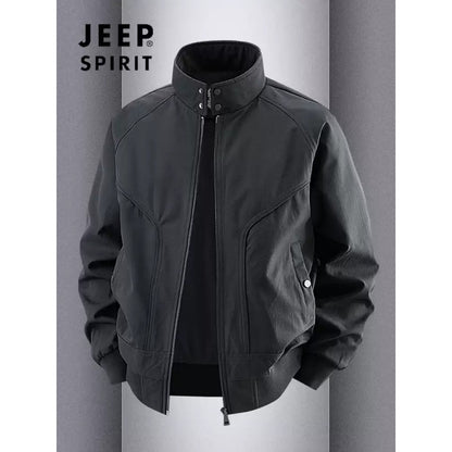 Importé - Veste JEEP SPIRIT Aviateur Business Décontracté Col Montant Manches Longues
