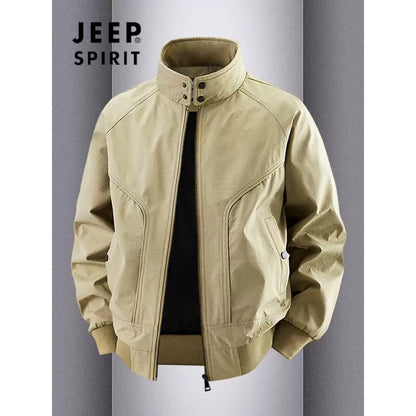 Importé - Veste JEEP SPIRIT Aviateur Business Décontracté Col Montant Manches Longues