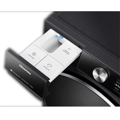 HISENSE MACHINE A LAVER 12KG FRONT LOAD PREMIUM BLACK - AI SUPER WASH -WF7S1247BB