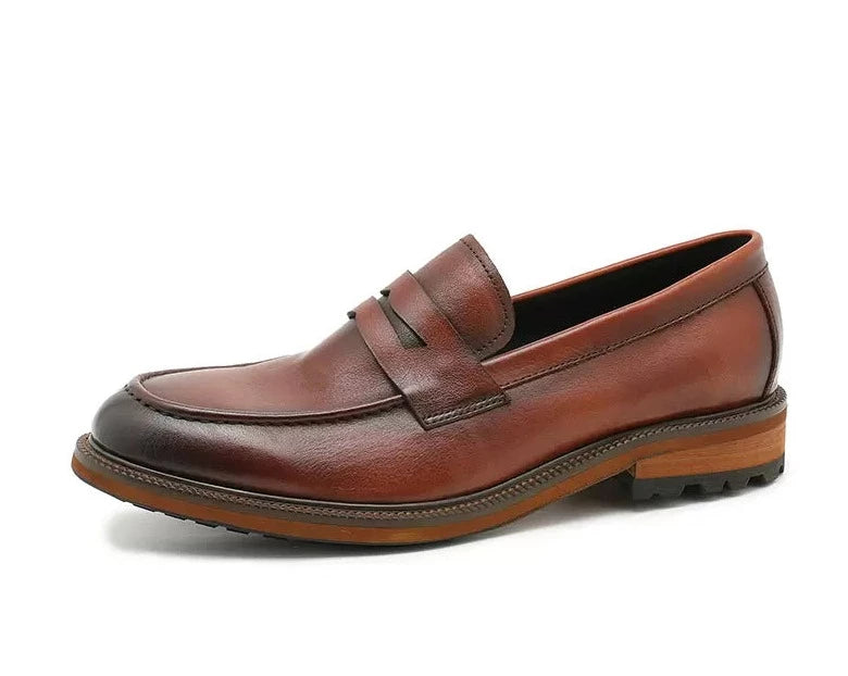 Importé - Chaussure Homme Mocassin Britannique Cuir Large Semelle