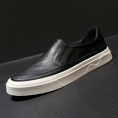 Importé - Chaussure Homme En Cuir Semelle Souple Sans Lacets