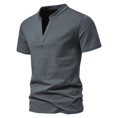 Importé - T-Shirt Sport Hommes Décontractés Col V Manches Courtes En Coton