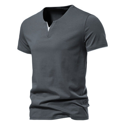 Importé - T-Shirt Hommes Décontractés Col V Manches Courtes