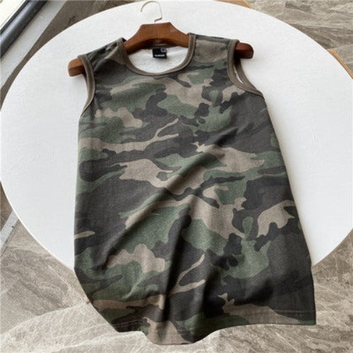 Importé - T-Shirt Camouflage Hommes Décontractés Manches Courtes