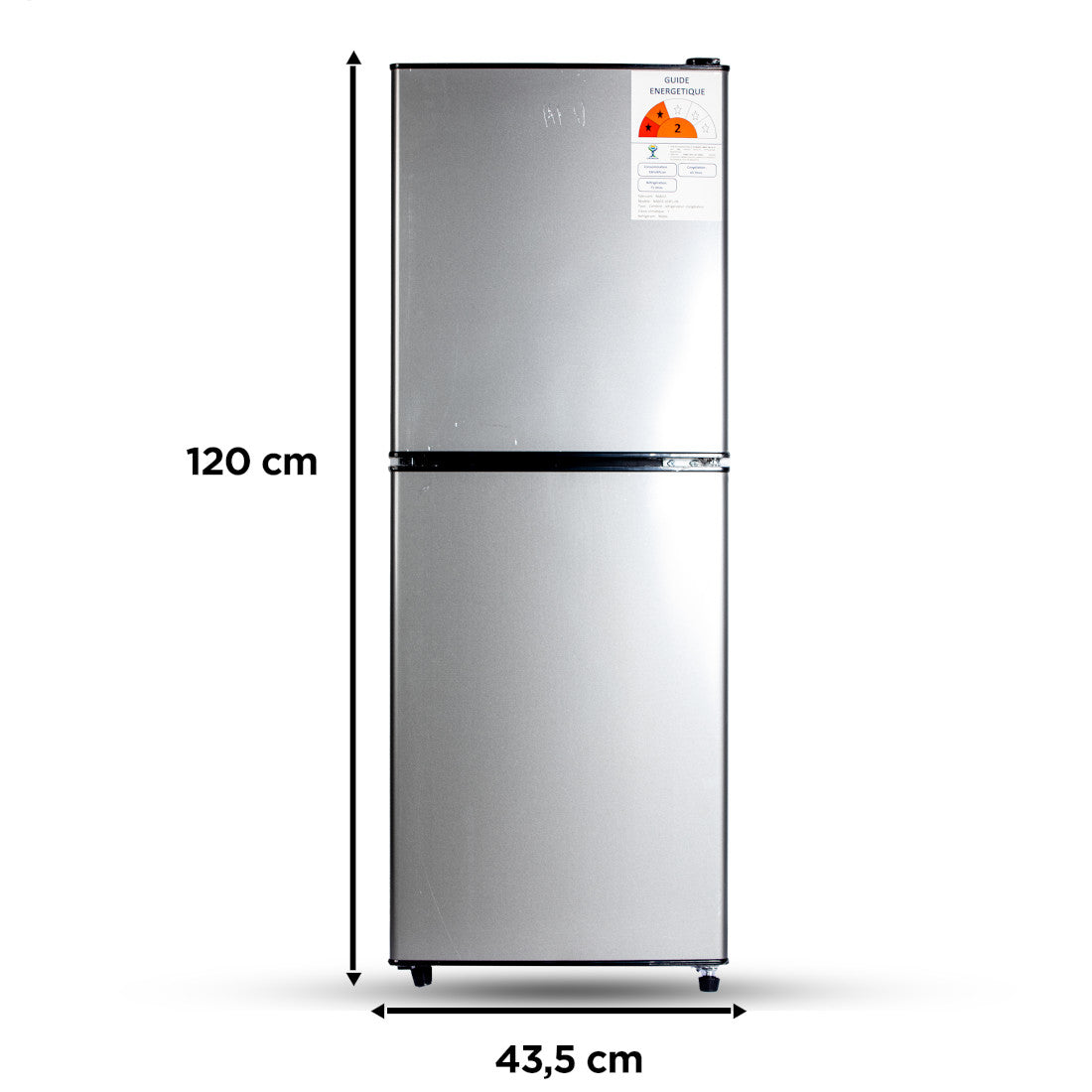 REFRIGERATEUR COMBINE 3 TIROIRS 203L- ECONOMIE D'ENERGIE - NASD2-203FL-DS