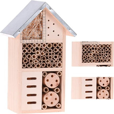 Hôtel a Insectes-15x9x26cm-En Bois/Metal