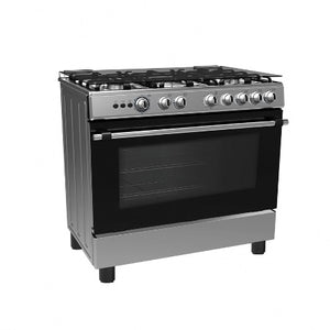 MIDEA GAZINIERE 5 FEUX INOX 60x90CM ALLUM AUTO ROTISSERIE - GAZ_36LMG5G027