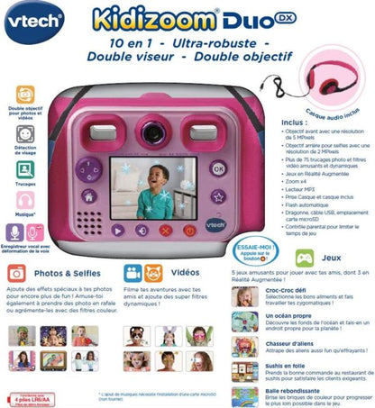 VTECH-KIDIZOOM DUO DX 10EN1-ROSE+3ANS