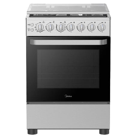MIDEA GAZINIERE 4 FEUX 60*60 NOIR ECONOMIE 35% FOUR - INOX - 24TMG4G081-B