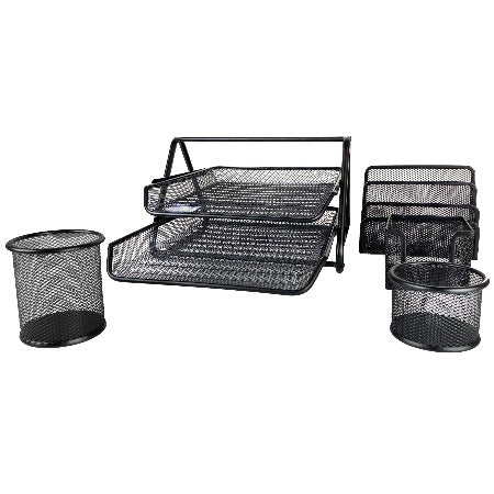 Accessoires Pour Bureau set de -5pcs-en métal-noir - 312461