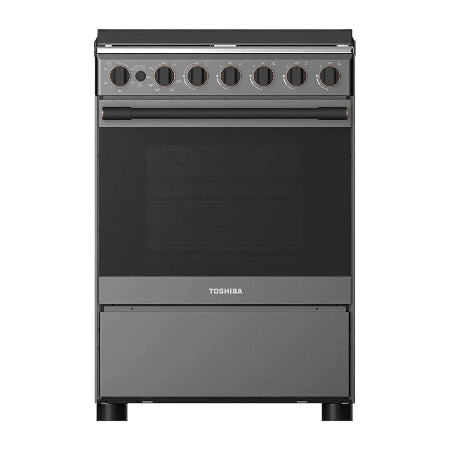 TOSHIBA GAZINIERE 4 FEUX GRIS-NOIR ALLUMAGE AUTO - TBA-24BMG4G089KS