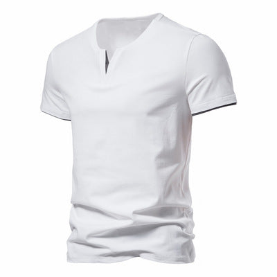 Importé - T-Shirt Hommes Décontractés Col V Manches Courtes
